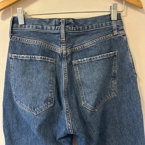 Agolde Medium Wash Blue Denim Jeans with Raw Hem | Size 25 - Picture 5 of 11